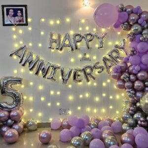 Silver & Lilac Celebration Arch