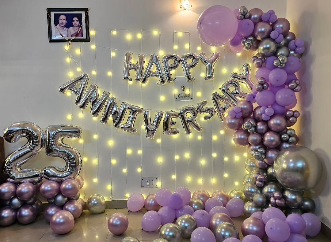 Silver & Lilac Celebration Arch